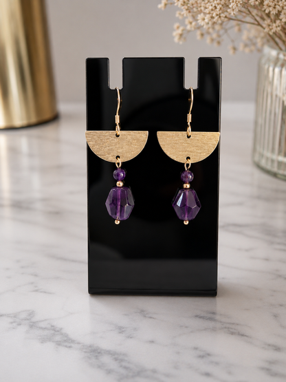 Ketsia - Boucles en Pierres naturelles d’Amethyste